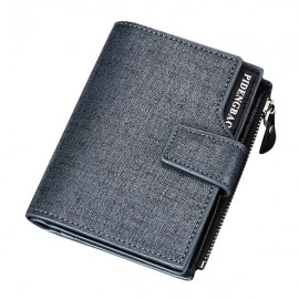 15 Card Slots Wallet PU Leather Short Card Holder Documents Bag Coin Bag For Men