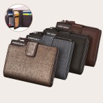 15 Card Slots Wallet PU Leather Short Card Holder Documents Bag Coin Bag For Men