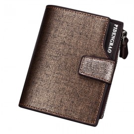 15 Card Slots Wallet PU Leather Short Card Holder Documents Bag Coin Bag For Men