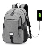 17 Inch Nylon Laptop Bag With USB Charger Casual Business Backpack For Men Women
