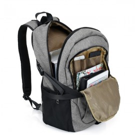 17 Inch Nylon Laptop Bag With USB Charger Casual Business Backpack For Men Women