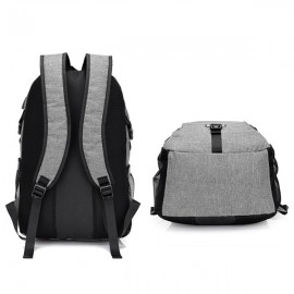 17 Inch Nylon Laptop Bag With USB Charger Casual Business Backpack For Men Women