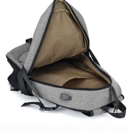 17 Inch Nylon Laptop Bag With USB Charger Casual Business Backpack For Men Women