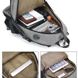 17 Inch Nylon Laptop Bag With USB Charger Casual Business Backpack For Men Women