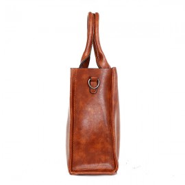 3 PCS Women Vintage Leisure Handbag Oil Wax Leather Crossbody Bag