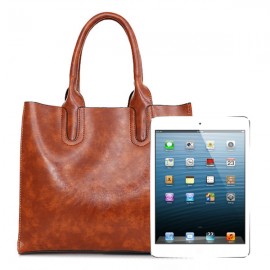 3 PCS Women Vintage Leisure Handbag Oil Wax Leather Crossbody Bag
