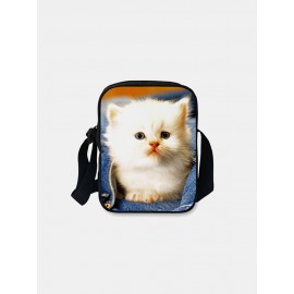 3D Animal Creative Cartoon Cute Print Cat Casual Style Phone Bag Waist Bag