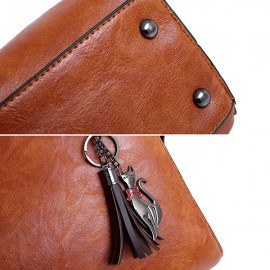 4 PCS Women Leather Handbags Vintage Multi-function Crossbody Bags
