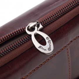 7” Phone Bag Genuine Leather Waist Bag Big Capacity Clutch Bag For Men