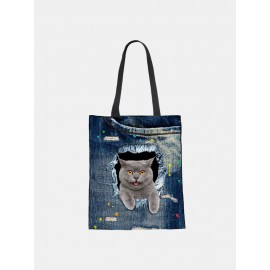 Animal Creative Cartoon Cute Cat Casual Style Handbag