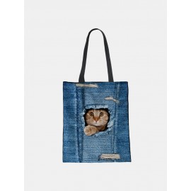 Animal Creative Cartoon Cute Cat Casual Style Handbag
