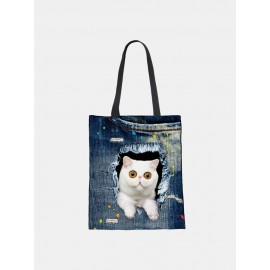 Animal Creative Cartoon Cute Cat Casual Style Handbag