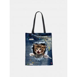 Animal Creative Cartoon Cute Cat Casual Style Handbag