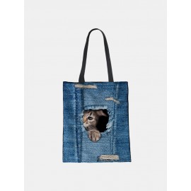 Animal Creative Cartoon Cute Cat Casual Style Handbag
