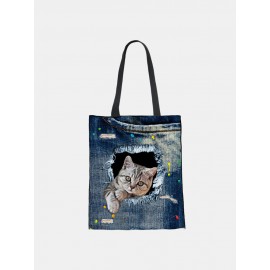 Animal Creative Cartoon Cute Cat Casual Style Handbag