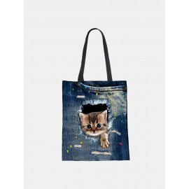 Animal Creative Cartoon Cute Cat Casual Style Handbag