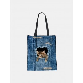 Animal Creative Cartoon Cute Cat Casual Style Handbag