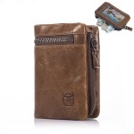 BULLCAPTAIN 11 card Slots Wallet Genuine Leather Vintage Coin Bag For Men