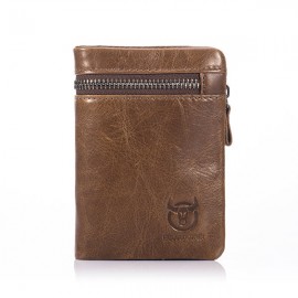 BULLCAPTAIN 11 card Slots Wallet Genuine Leather Vintage Coin Bag For Men