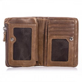 BULLCAPTAIN 11 card Slots Wallet Genuine Leather Vintage Coin Bag For Men
