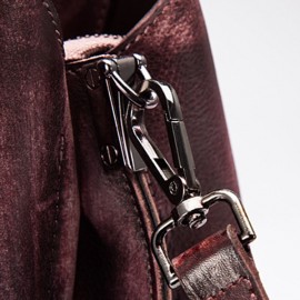 Brenice Cowhide Handmade Handbags Vintage Shoulder Crossbody Bags