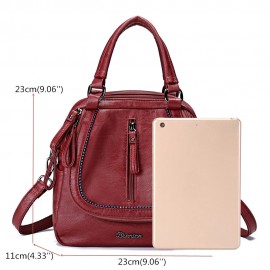 Brenice Multifunction Soft Handbags Vintage Bohemia Shoulder Bags Backpack