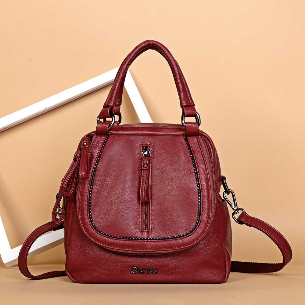 Brenice Multifunction Soft Handbags Vintage Bohemia Shoulder Bags Backpack