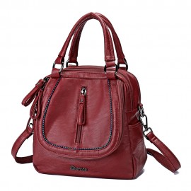 Brenice Multifunction Soft Handbags Vintage Bohemia Shoulder Bags Backpack
