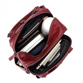 Brenice Multifunction Soft Handbags Vintage Bohemia Shoulder Bags Backpack