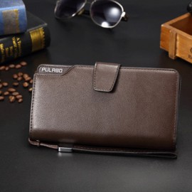 Business Pu Clutch Bag 21 Card Holders Coin Bag Phone Bag For Men