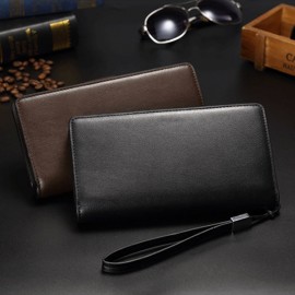 Business Pu Clutch Bag 21 Card Holders Coin Bag Phone Bag For Men