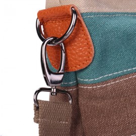 Canvas Contrast Color Striped Handbag Shoulder Bags Crossbody Bags For Women