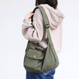 Canvas Leisure Crossbody Bag Solid Shoulder Bag