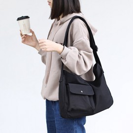 Canvas Leisure Crossbody Bag Solid Shoulder Bag