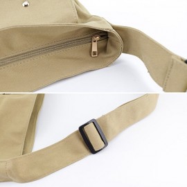 Canvas Leisure Crossbody Bag Solid Shoulder Bag