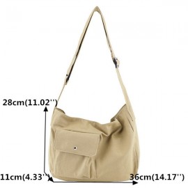 Canvas Leisure Crossbody Bag Solid Shoulder Bag