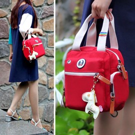 Canvas Multifunctional Casual Mommy Bag Handbag Shoulder Bag Crossbody Bag Backpack