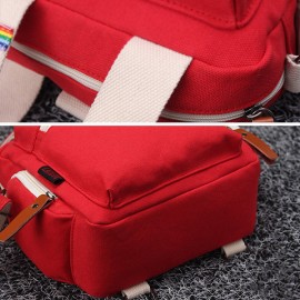 Canvas Multifunctional Casual Mommy Bag Handbag Shoulder Bag Crossbody Bag Backpack