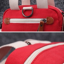 Canvas Multifunctional Casual Mommy Bag Handbag Shoulder Bag Crossbody Bag Backpack