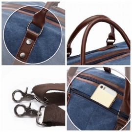 Canvas With Leather Casual Travel Clutch Bag Crossbody Bag For Men