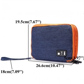 Casual Multifunctional Canvas Multi-pocket Ipad Store Bag Phone Bag Storage Bag