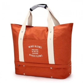 Casual Multifunctional Double-deck Large Capacity Outdoor Travel Wash Bag Shoulder Bag Storage Bag