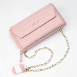 Cell Phone Pocket Portable Girls Purse Large Capacity Card Holder Female Chain Wallet
