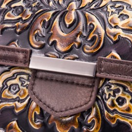 Cowhide Embroidery Handbags Vintage Craft Shoulder Crossbody Bags