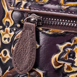 Cowhide Embroidery Handbags Vintage Craft Shoulder Crossbody Bags