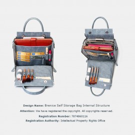 DREAME Women Solid Cosmetic Handbag Capacity Bag Multifunction Crossbody Bag