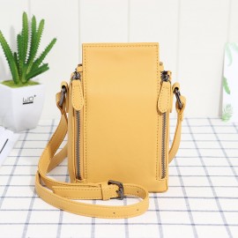 DREAME Women Solid Phone Bag 6 Card Holder Crossbody Bag