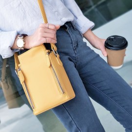 DREAME Women Solid Phone Bag 6 Card Holder Crossbody Bag