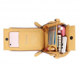 DREAME Women Solid Phone Bag 6 Card Holder Crossbody Bag
