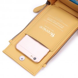 DREAME Women Solid Phone Bag 6 Card Holder Crossbody Bag